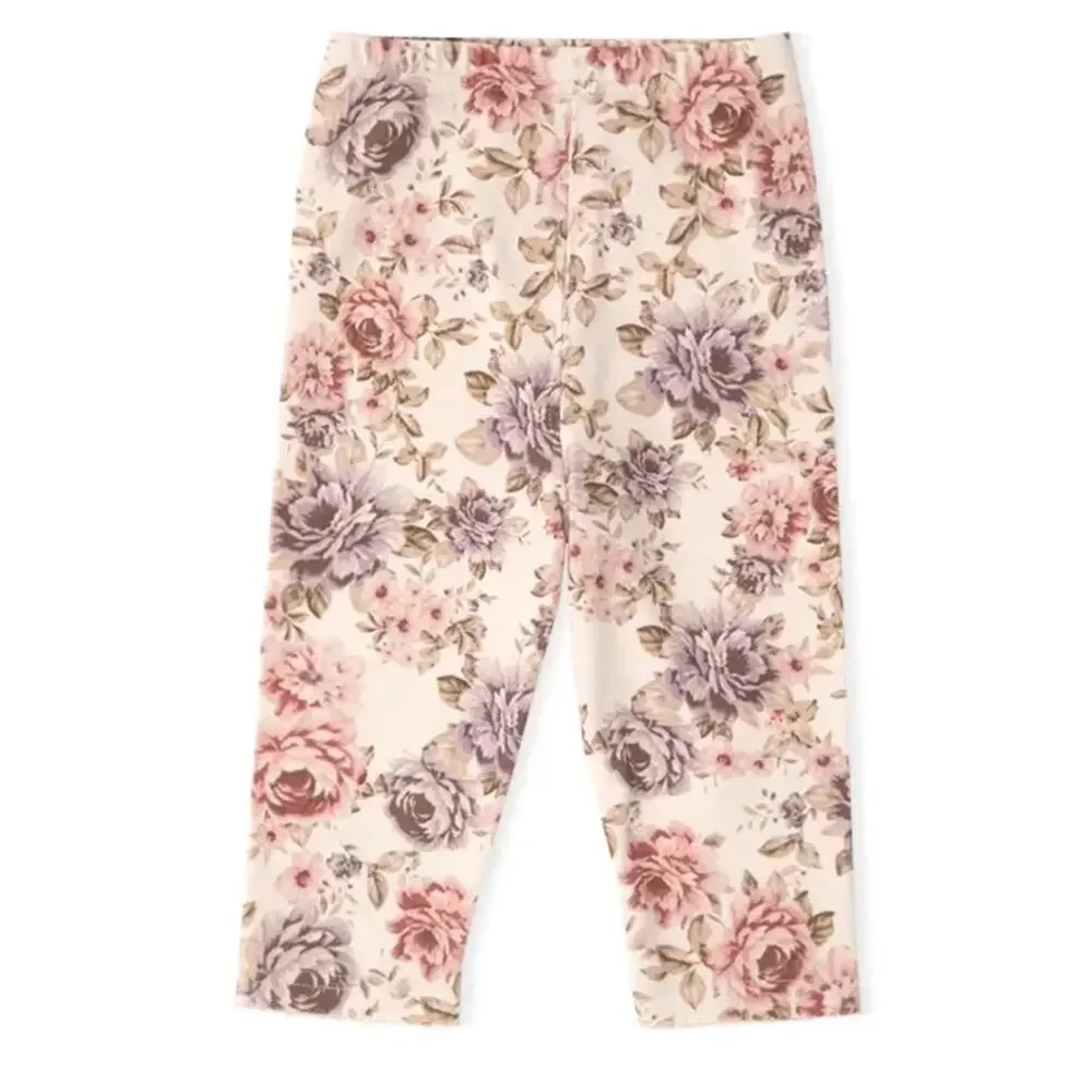 New lot bundle 4 baby girl floral pants 3-6 months